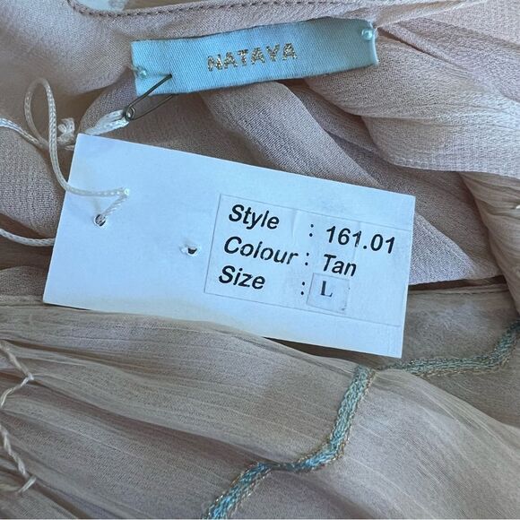 Nataya Fairy Edwardian Chiffon Floral Maxi Dress NWT Large - Picture 7 of 9